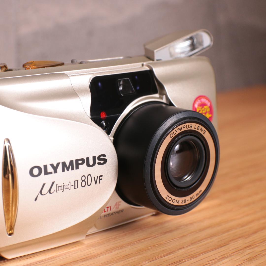 美品 OLYMPUS μ [mju:] II 80 VF 動作確認済 リモコン付
