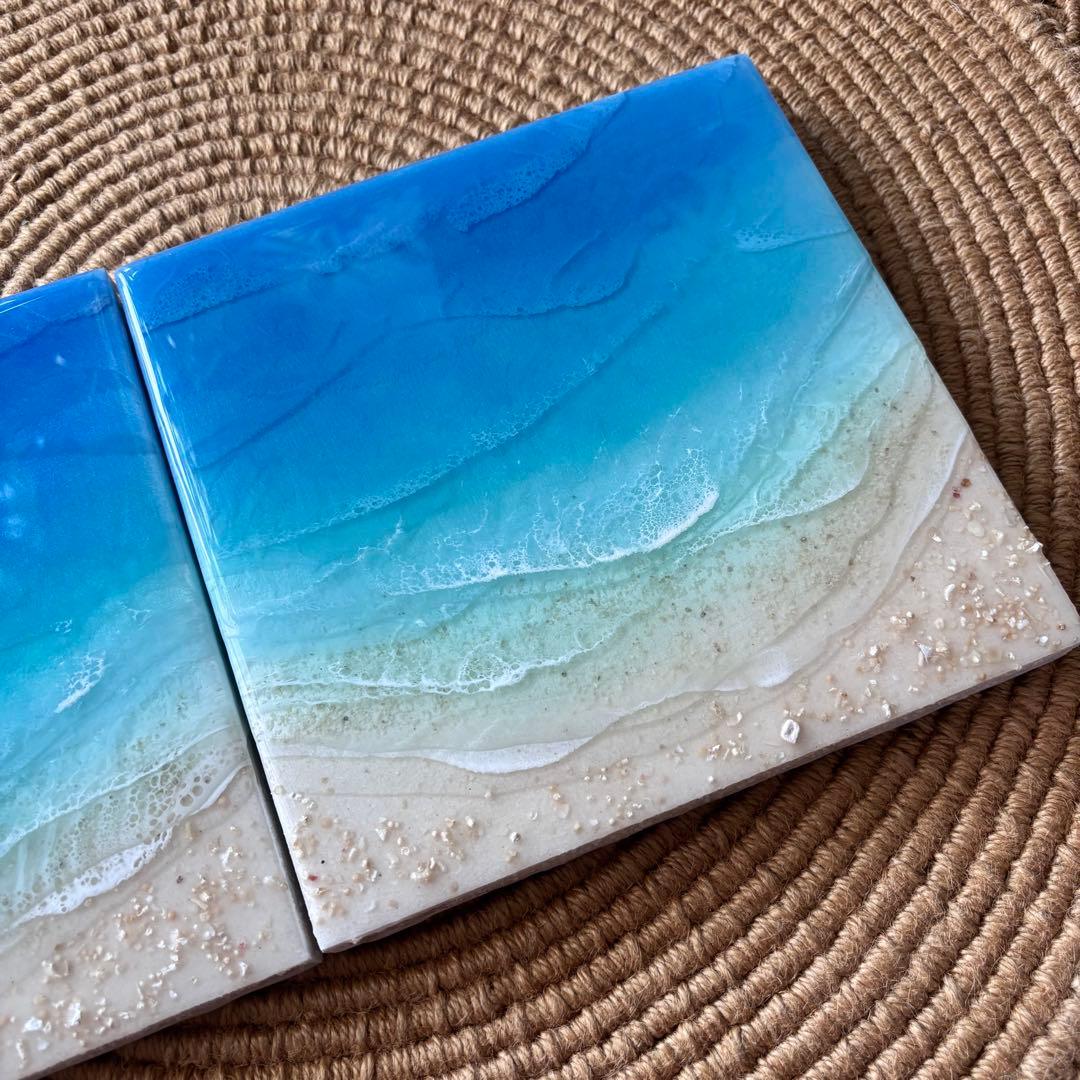 『沖縄の海を感じる』オーシャンレジンアート 3点セット♪