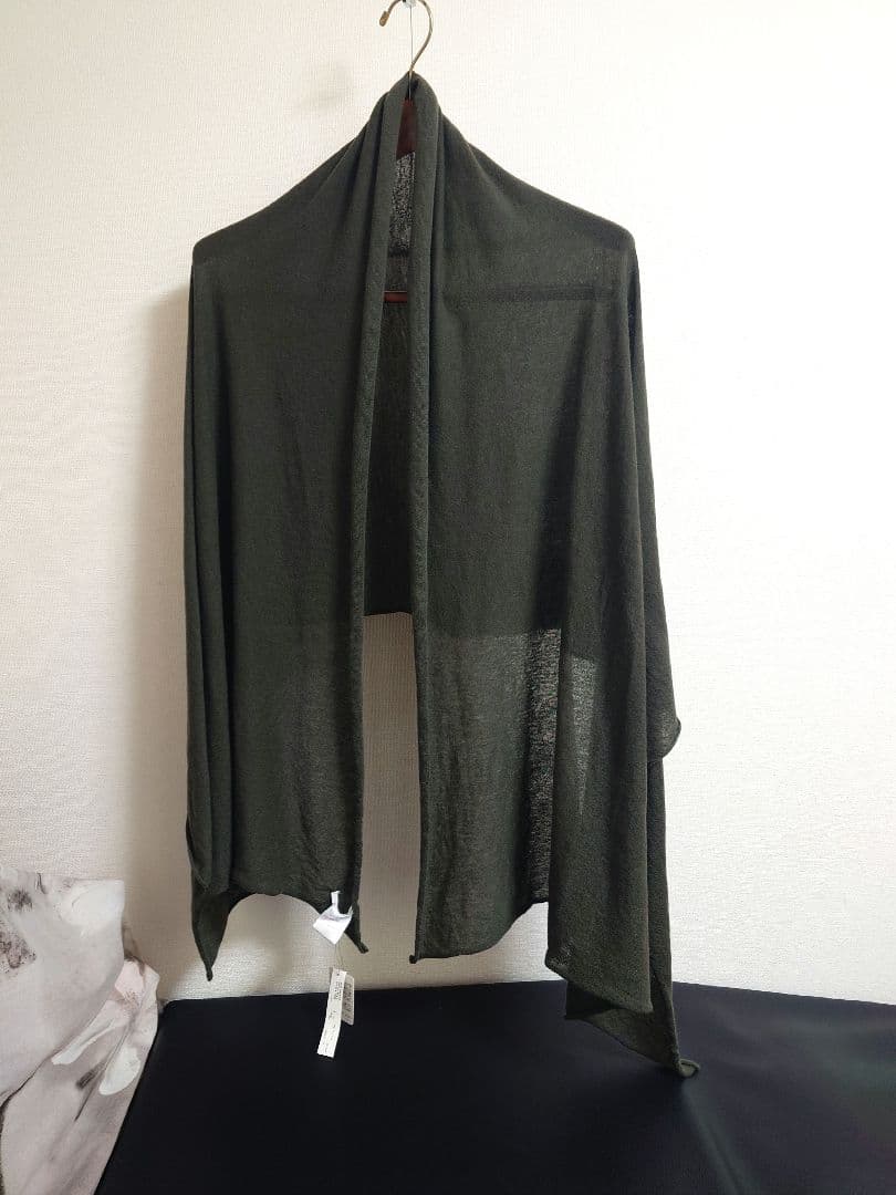 n100　エヌワンハンドレッド　カシミヤ　ストール　グリーン系