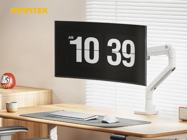 高耐荷重2～27kg★PCモニターアーム★17～57インチ対応 白⭐⑫148