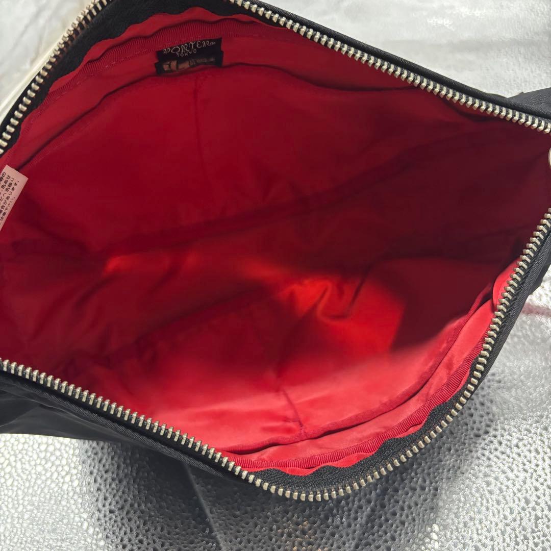 【希少】PORTER L-FINE ショルダーバッグ ハーフムーン　ブラック