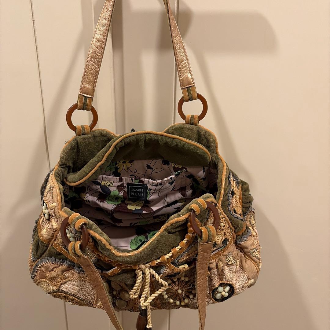 JAMIN PUECH 刺繍ハンドバッグ