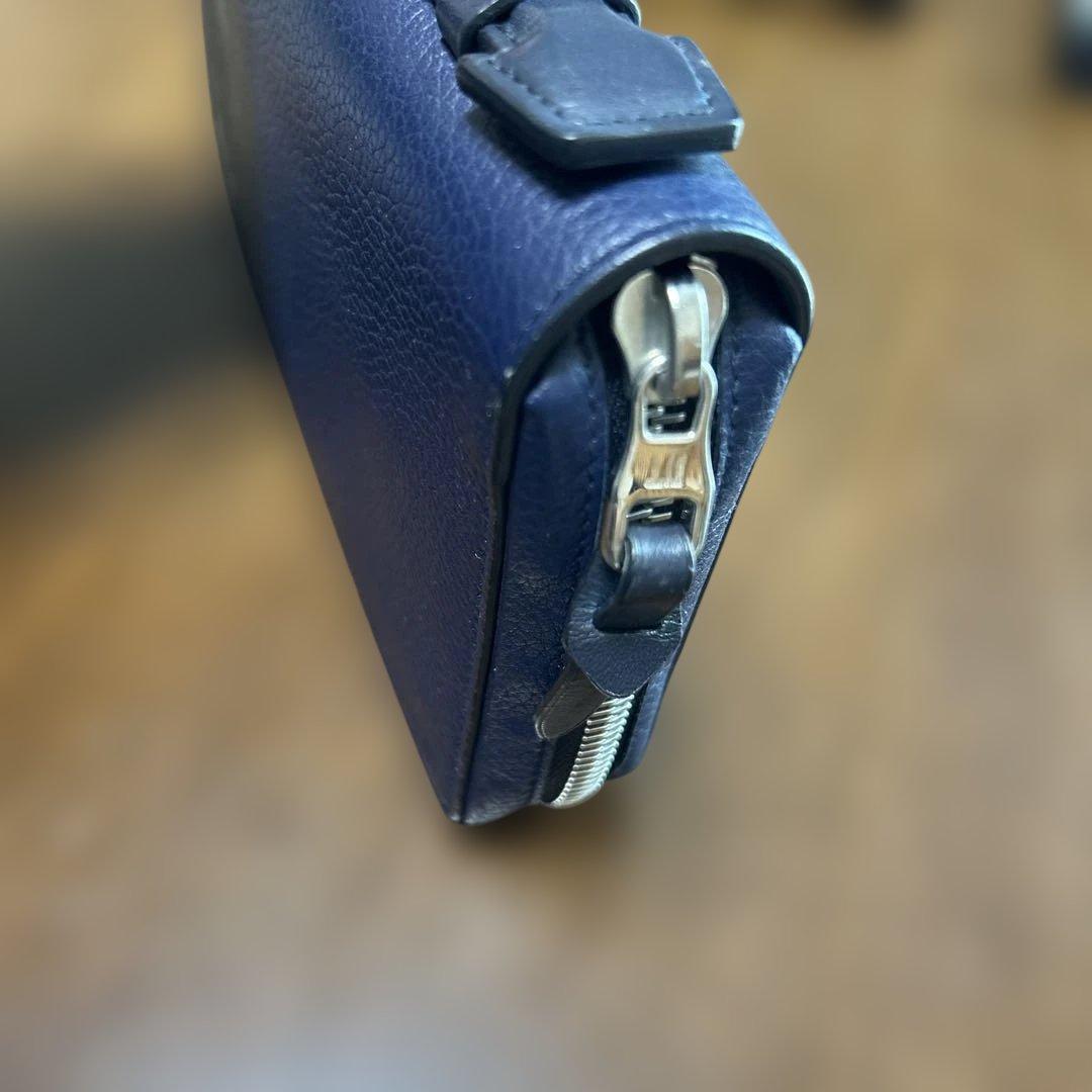 dunhill ダンヒル ボストンブルドッグ オーガナイザー 財布 紺色 レザー