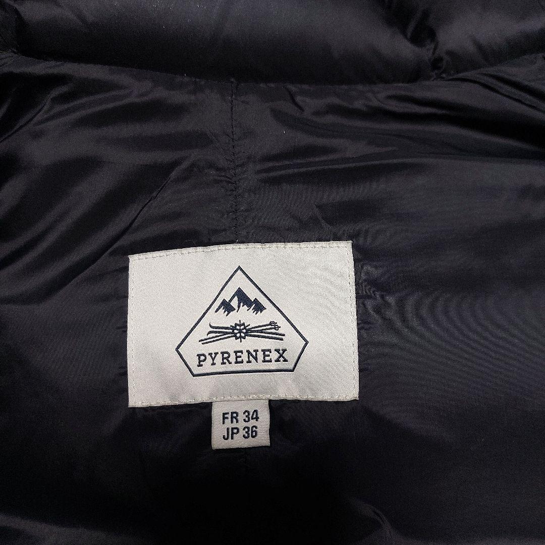美品 ピレネックス ボルドー ファーダウンジャケット サイズ36