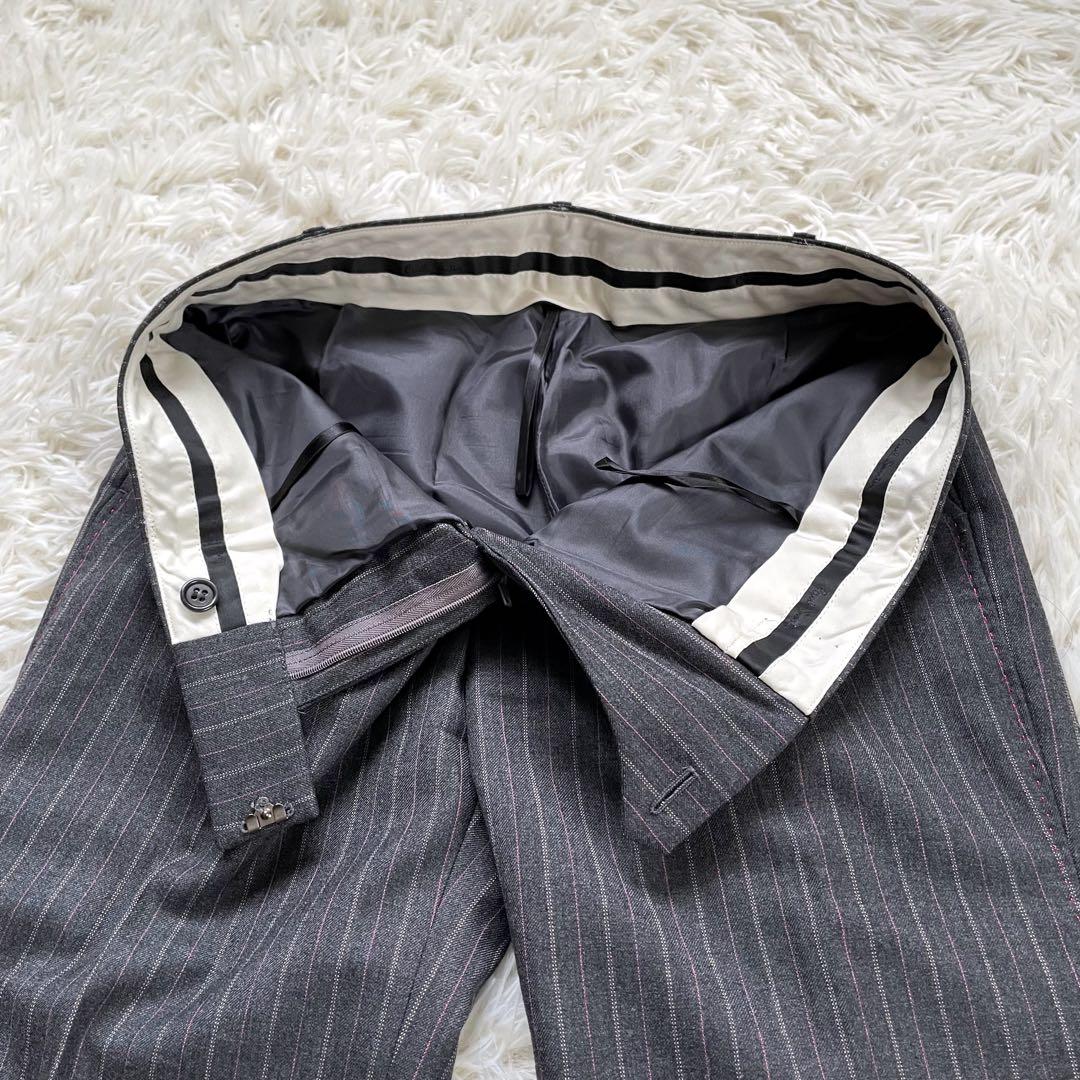 Paul Smith BLACK グレーストライプ裏地フラワーマルチパンツスーツ