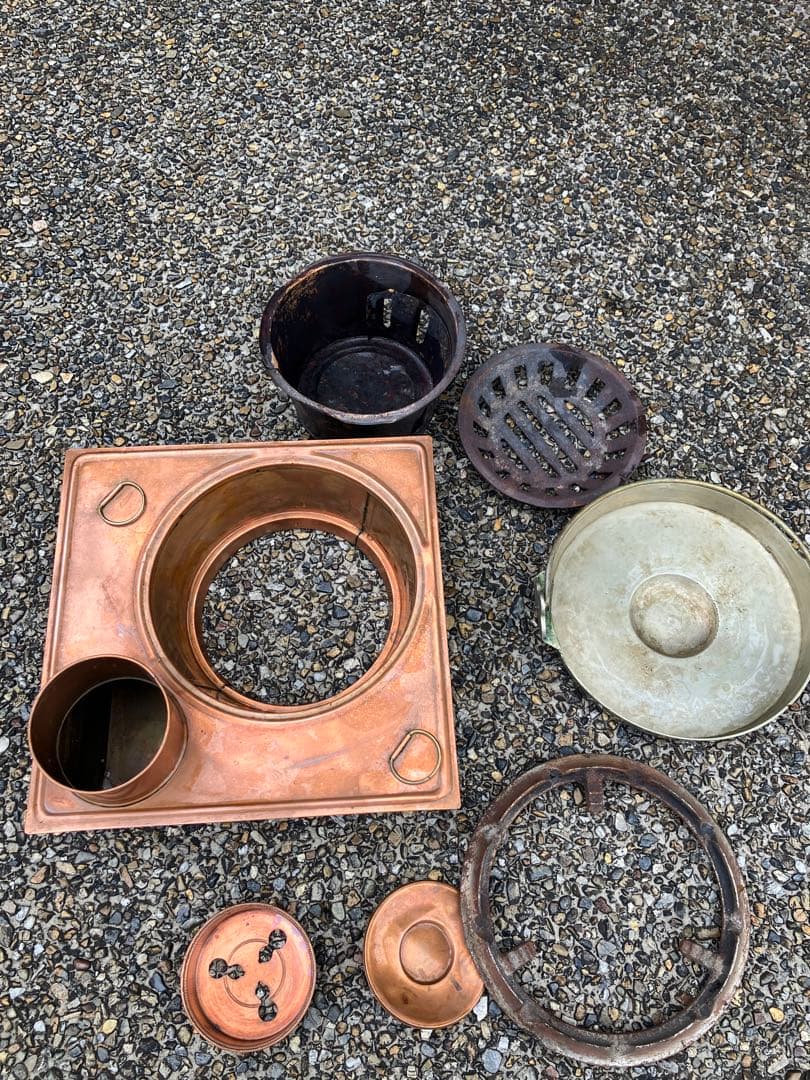 昭和レトロ当時物　銅兼　古道具 純銅製の銅壷 湯燗器 熱燗器　銅壷 銅壺 古民具