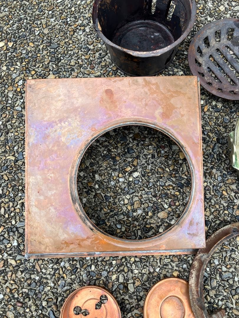 昭和レトロ当時物　銅兼　古道具 純銅製の銅壷 湯燗器 熱燗器　銅壷 銅壺 古民具