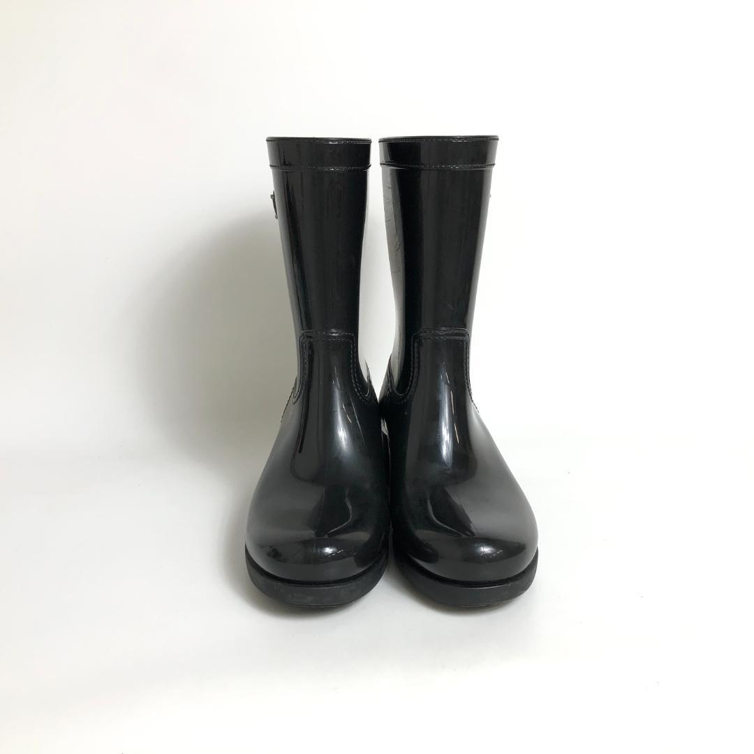 1E511/プラダ/レインブーツ/三角ロゴ/長靴/レディース/ブラック/黒/37