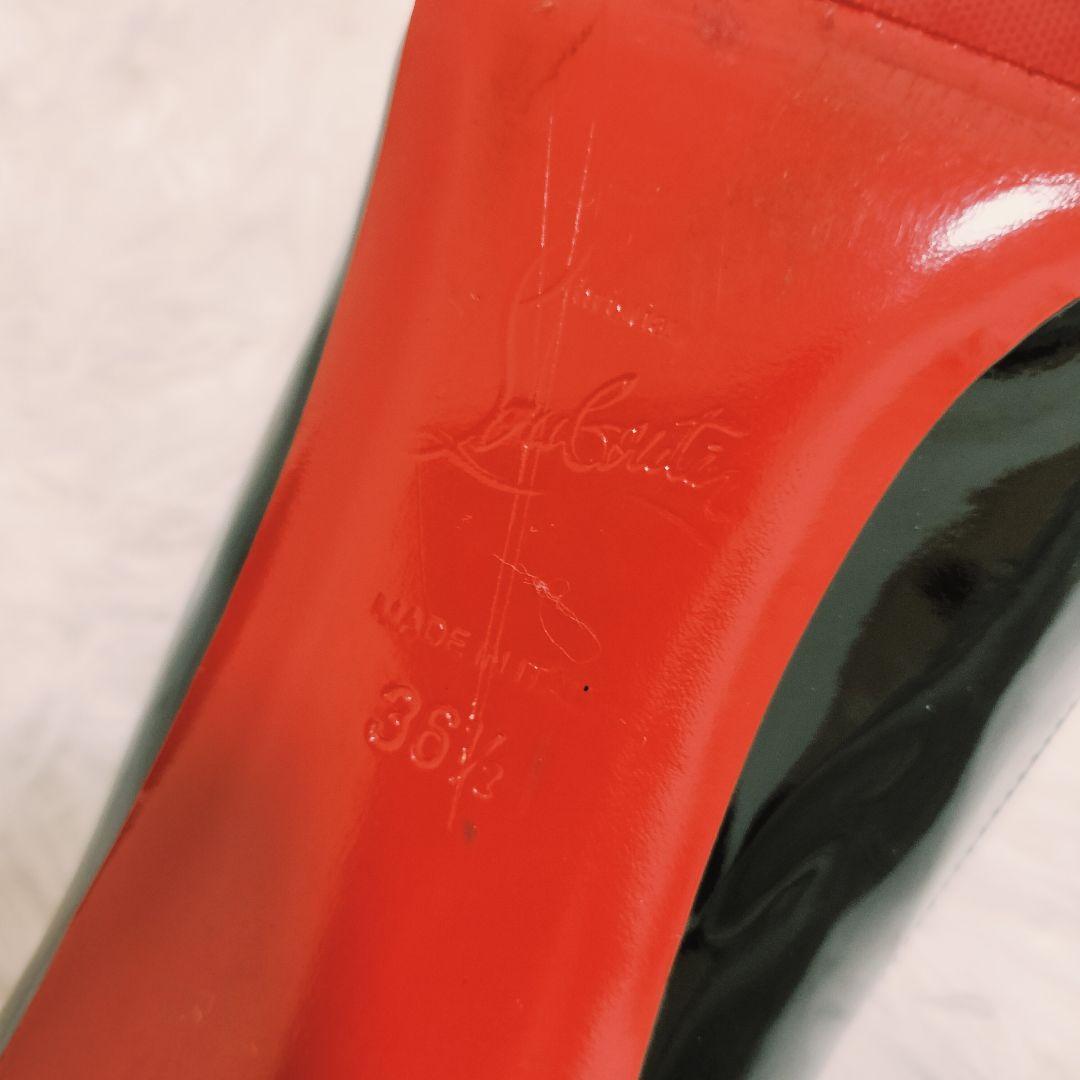 美品 クリスチャンルブタン ハイヒール パンプス ブラック エナメル 23.5