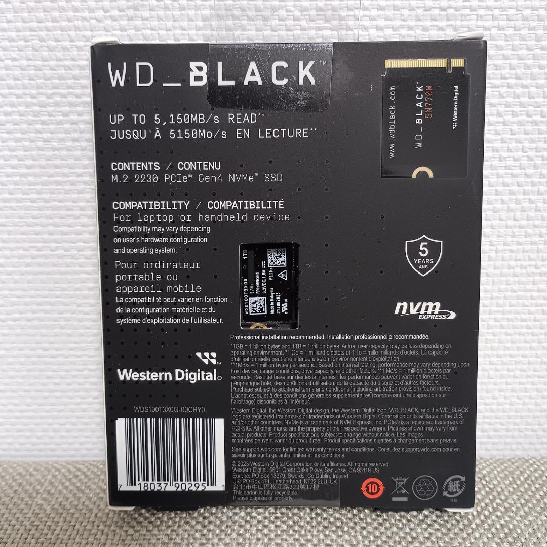 【新品・未開封】 WD_BLACK SN770M 1TB NVMe SSD