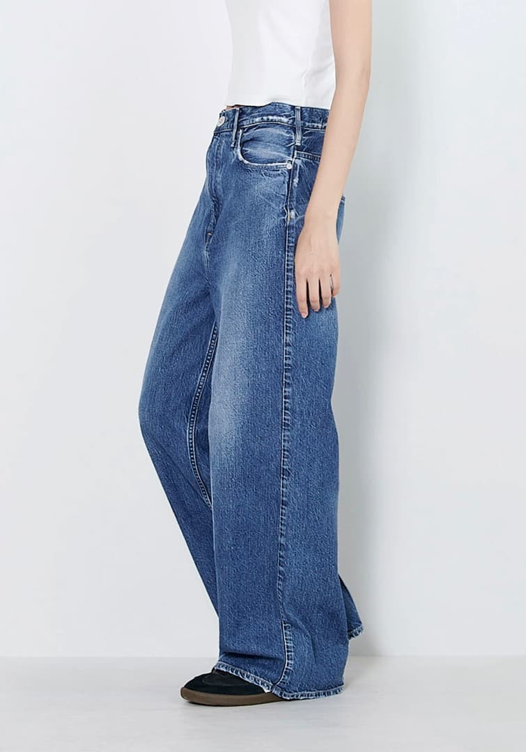 アッパーハイツ ワイド ストレート ハイウエスト デニム yanuk 24