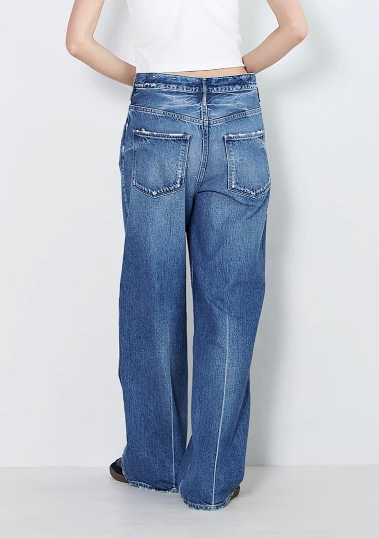 アッパーハイツ ワイド ストレート ハイウエスト デニム yanuk 24