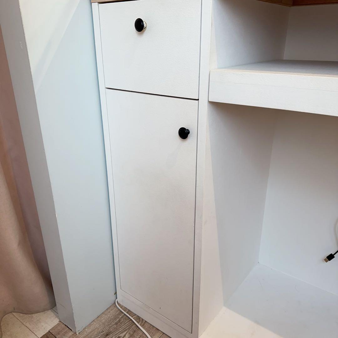 受付カウンター 幅100cm ホワイト 白レジカウンター アンティーク