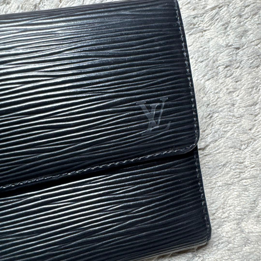 LOUIS VUITTON ルイヴィトン 長財布 三つ折り エピ ブラック