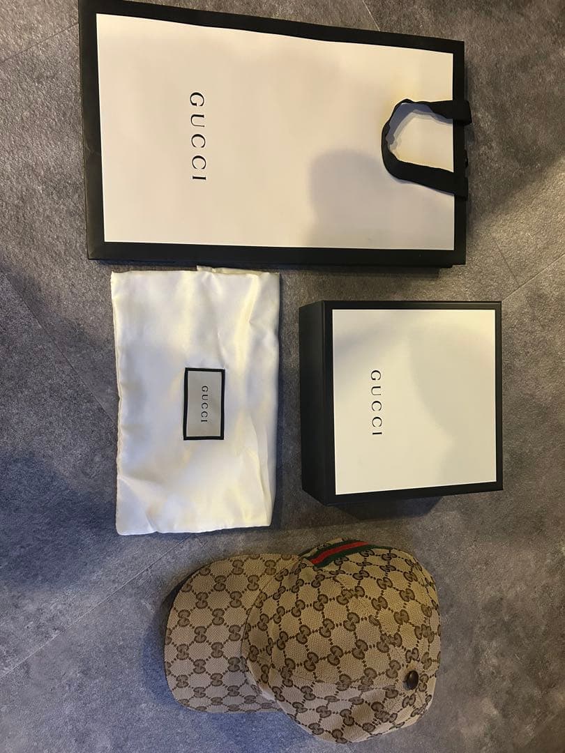 【超美品】グッチキャップ ユニセックス MサイズGUCCIベージュ