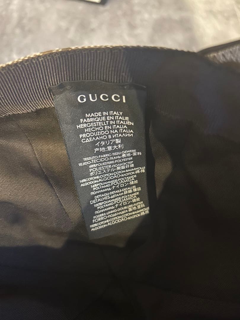 【超美品】グッチキャップ ユニセックス MサイズGUCCIベージュ