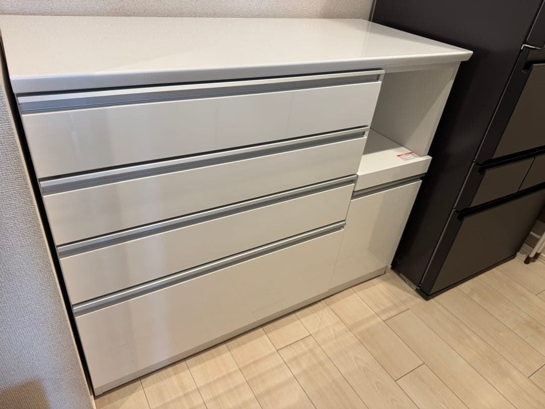 ニトリ　リガーレ　ホワイト 4段引き出し キッチンラック