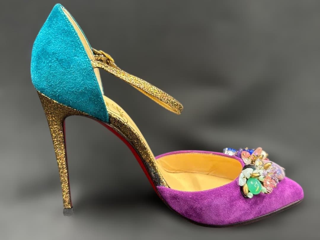 ☆ビジュー付☆ルブタン ハイヒール ピンヒール 35 パンプス