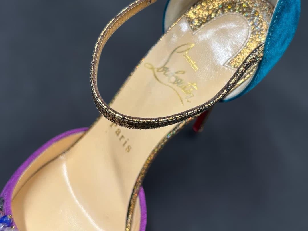 ☆ビジュー付☆ルブタン ハイヒール ピンヒール 35 パンプス