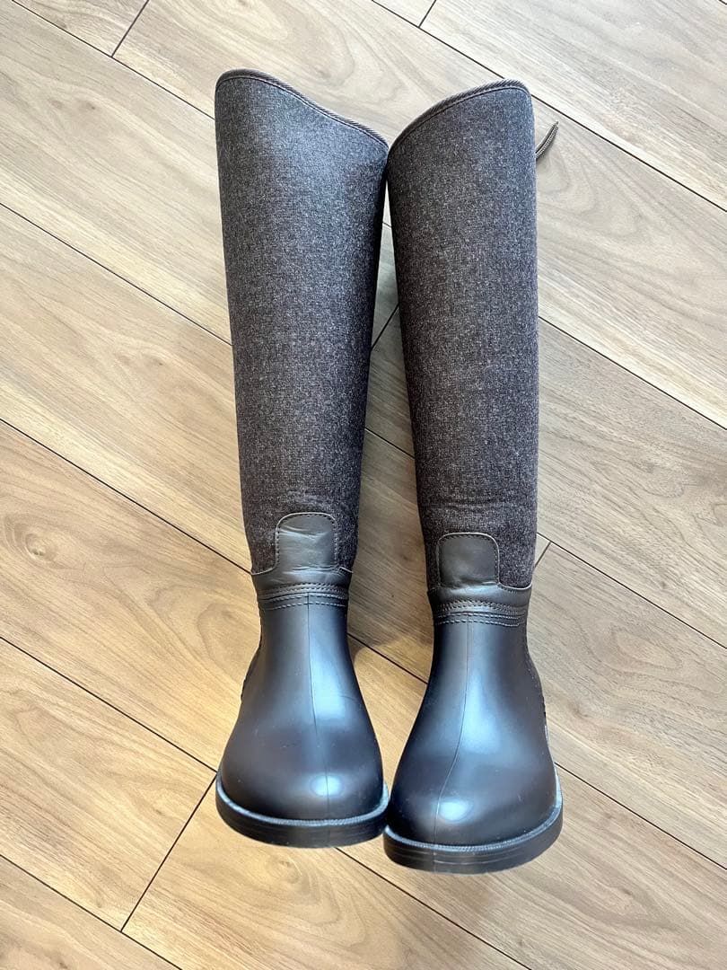 ファビアナフィリッピ ダークブラウン ロングブーツ ファスナー付き