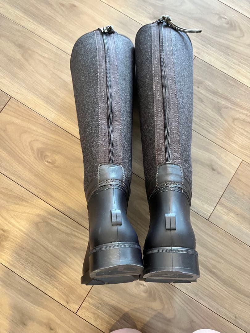 ファビアナフィリッピ ダークブラウン ロングブーツ ファスナー付き