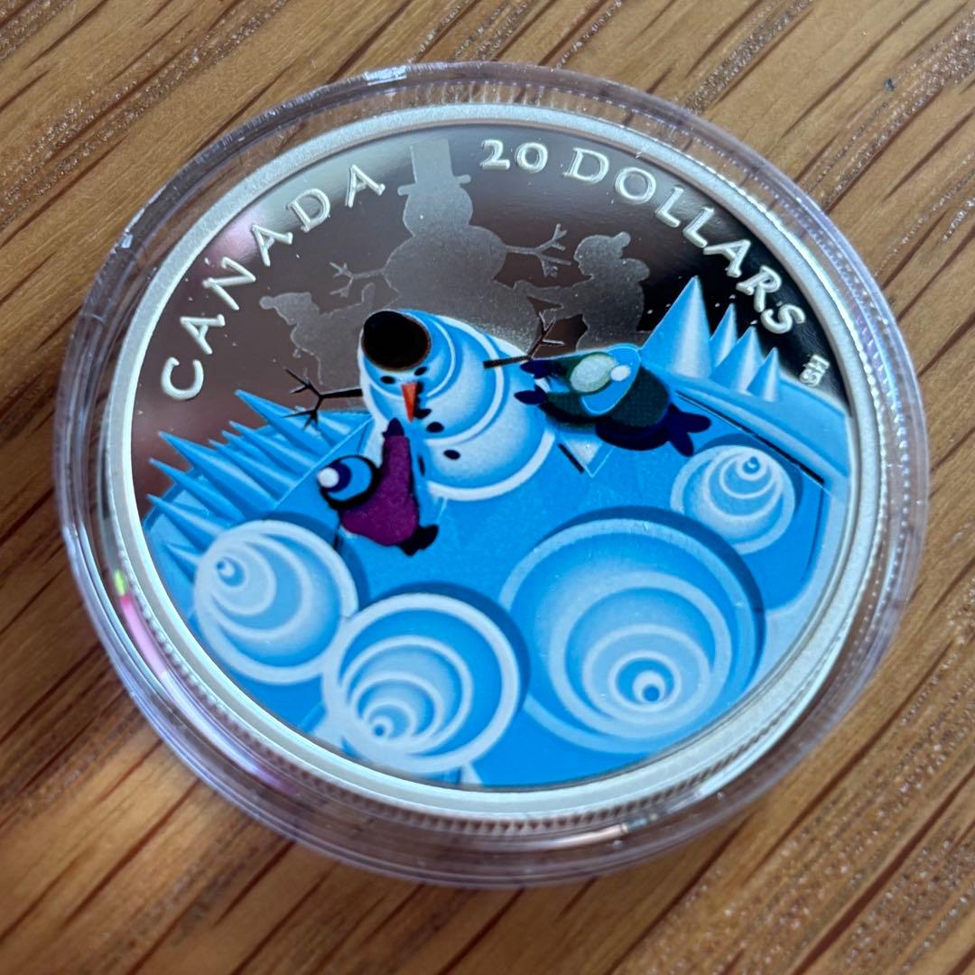 【カナダ銀貨】2019年カナダ 純銀ミスティカル・スノー・デイ・ 雪だるま