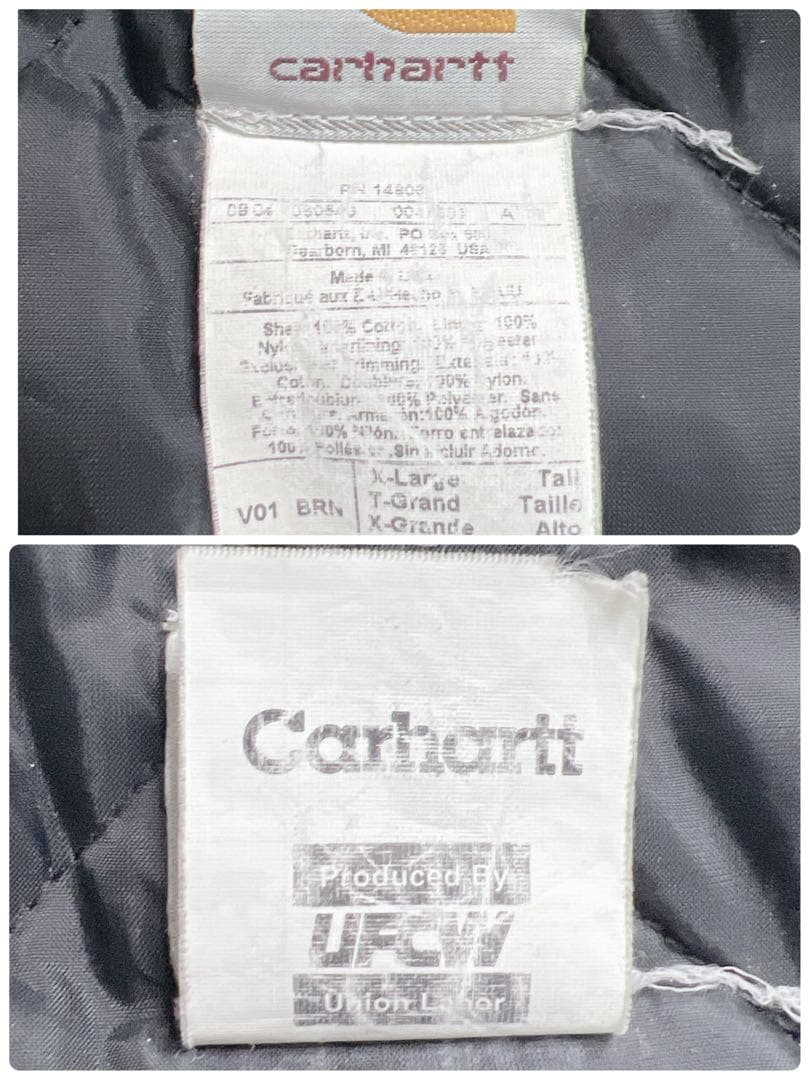 Carhartt カーハート V01 ダックベスト XL USA製 ブラウン