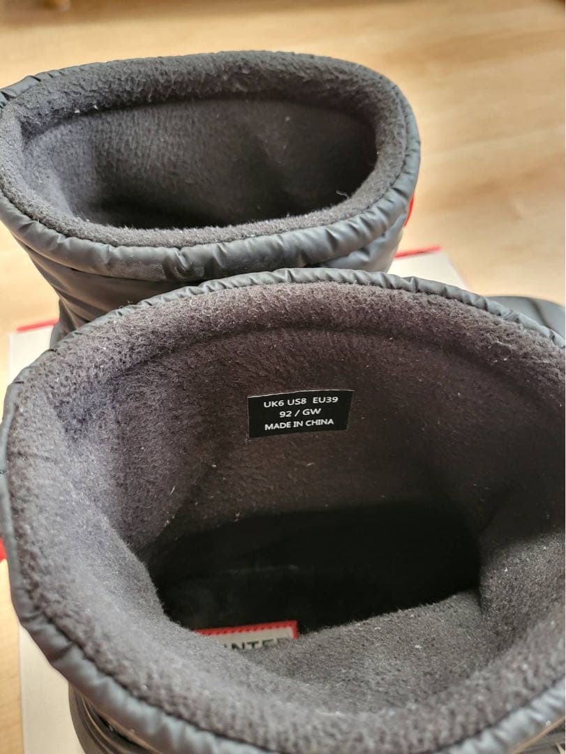 HUNTER 防水防寒ブーツ ブラック サイズEU39 箱あり