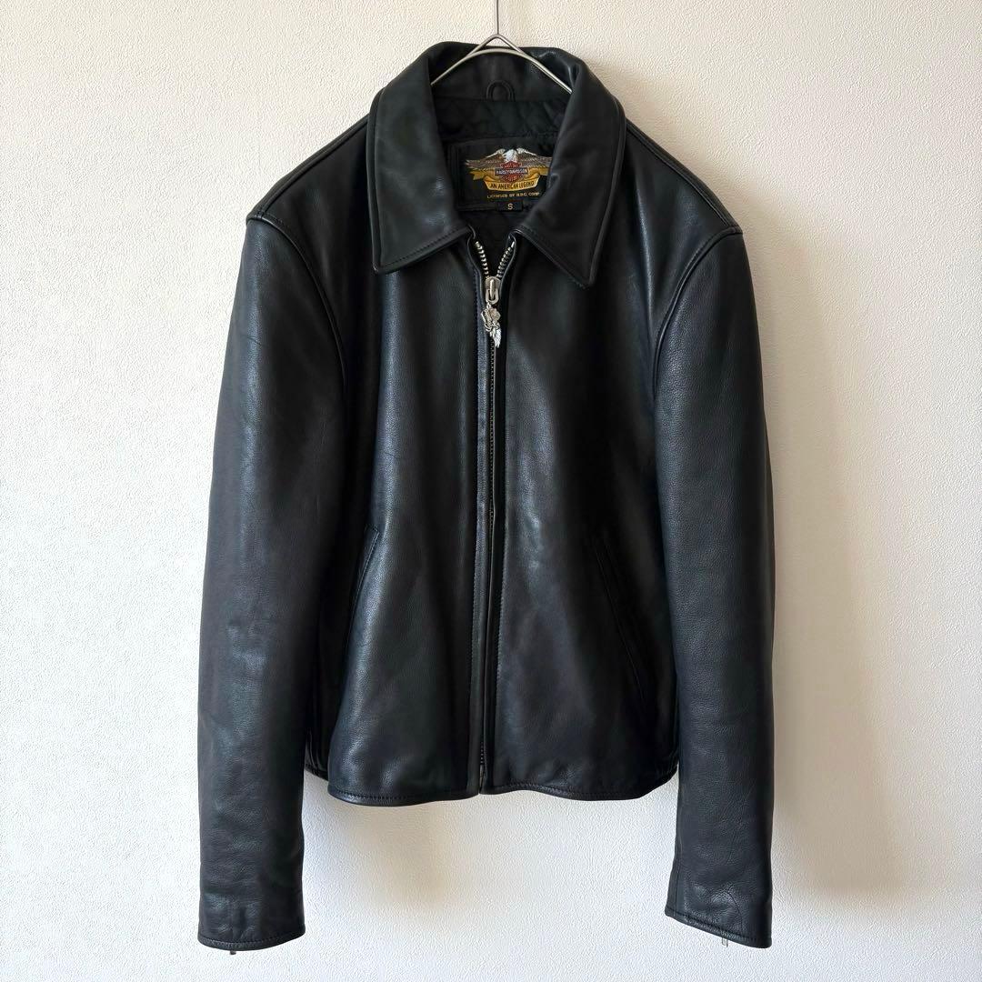 ハーレーダビッドソン シングルライダース レザージャケット ブラック S