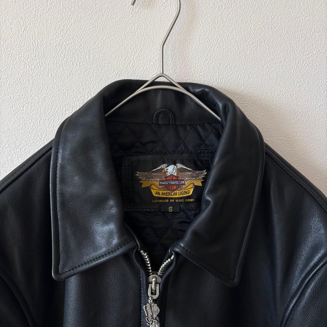 ハーレーダビッドソン シングルライダース レザージャケット ブラック S