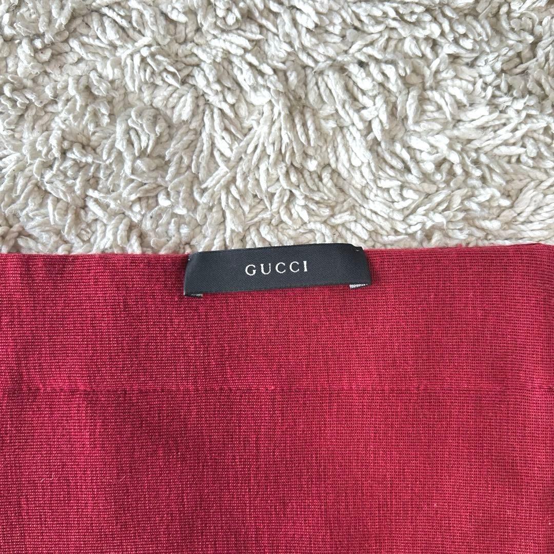グッチ　GUCCI GG柄　スカーフ　マフラー　ナイロン　ボルドー　S447