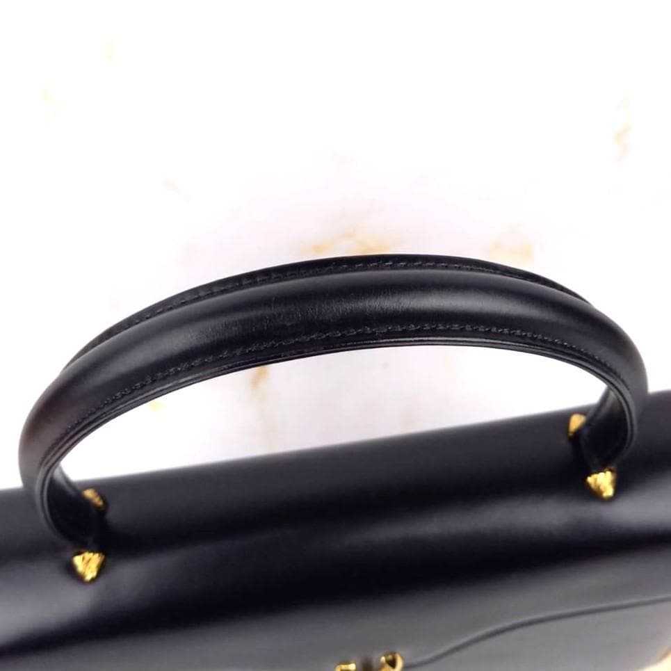 ✨良品✨ WAKO 銀座和光 フォーマルバッグ カーフレザー 黒 ゴールド金具