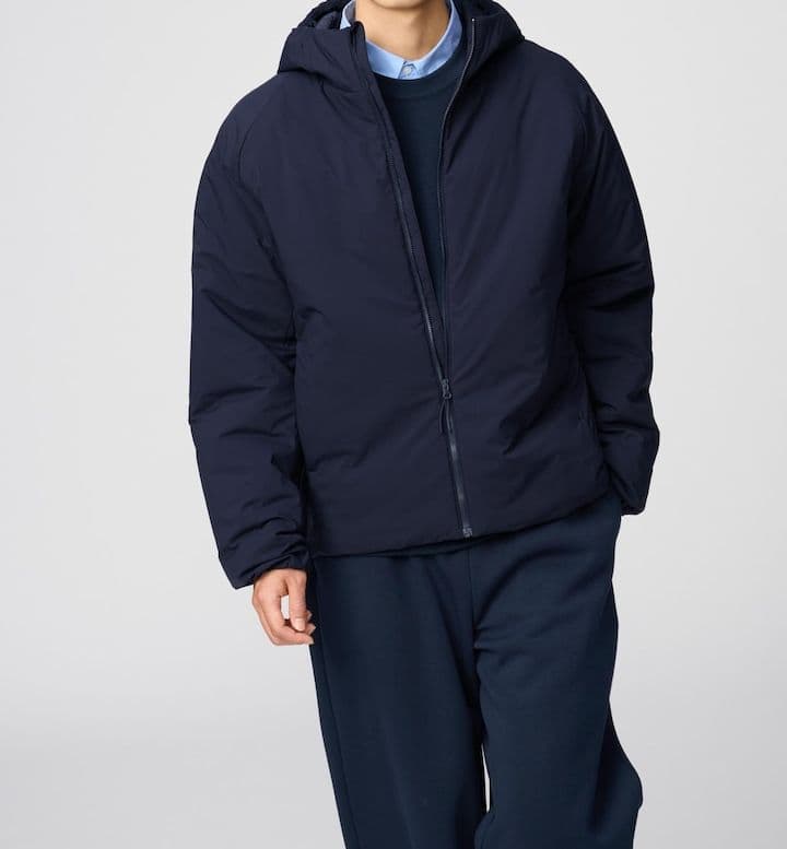 【着用１回のみ】【完売品】ユニクロC パフテックパーカ L ネイビー