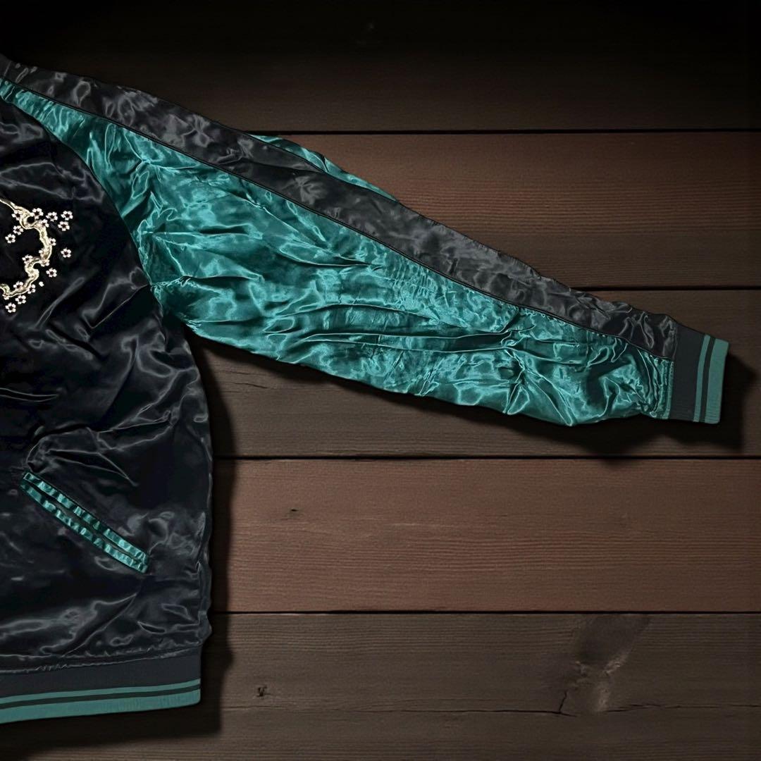 リバーシブル　スカジャン　二姫　和柄　絡繰魂 抜刀娘　XL