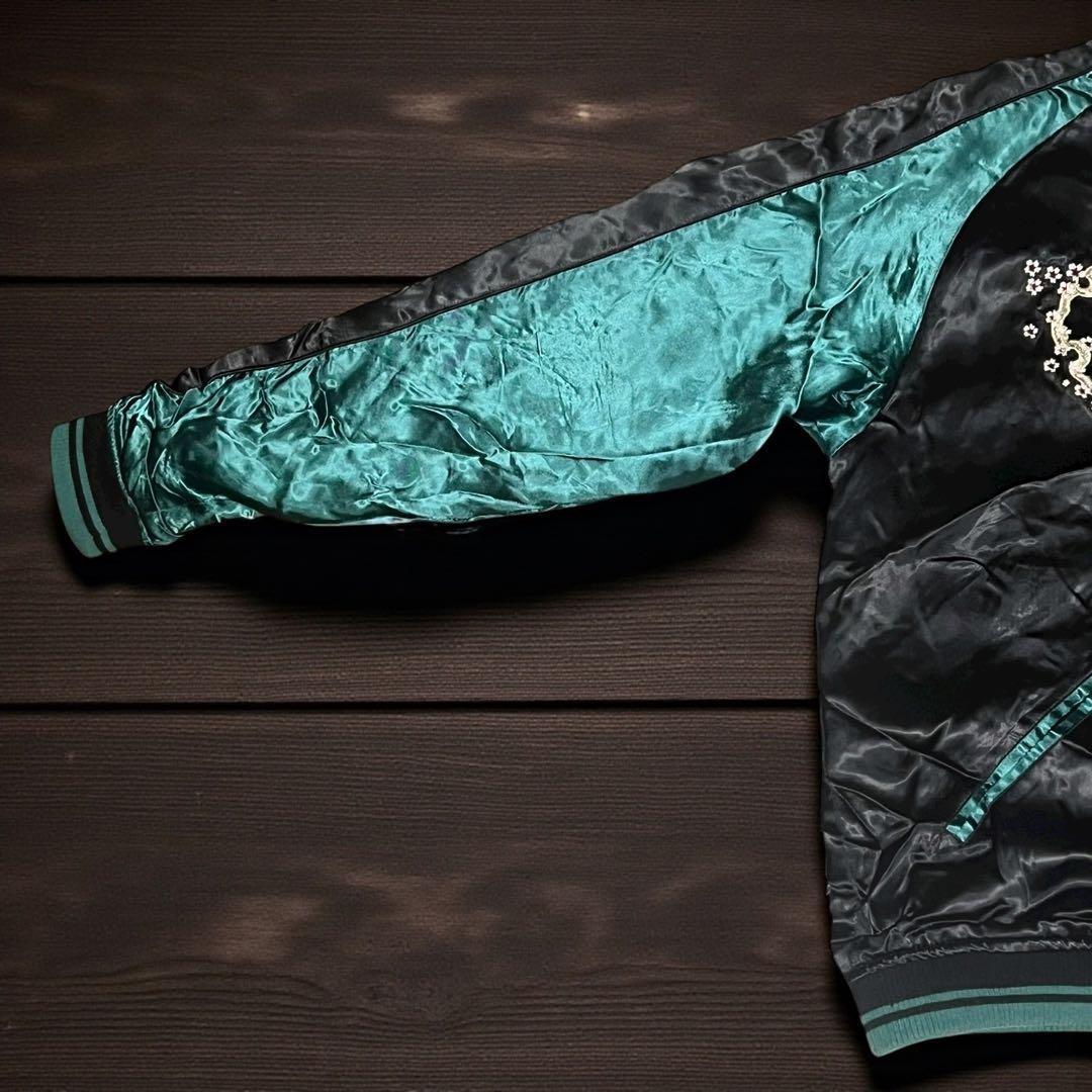 リバーシブル　スカジャン　二姫　和柄　絡繰魂 抜刀娘　XL