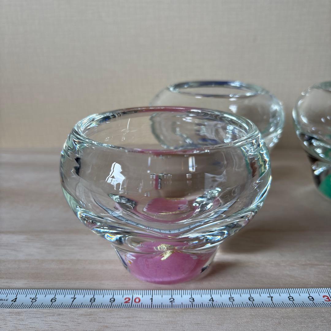 ガラス　黒木国昭　小鉢　ペーパーウェイト　花器