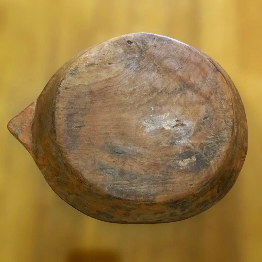 プリミティブ アンティーク ウッドボウル　トレイ　木製　ビンテージ