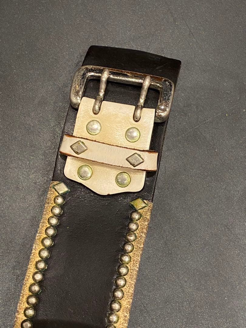 WOLF'S HEAD ウルフズヘッド　スタッズレザーブレス バングル 50mm