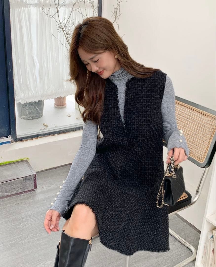 BIRTHDAY BASH ノースリーブ ブラック　ワンピース　インナーセット