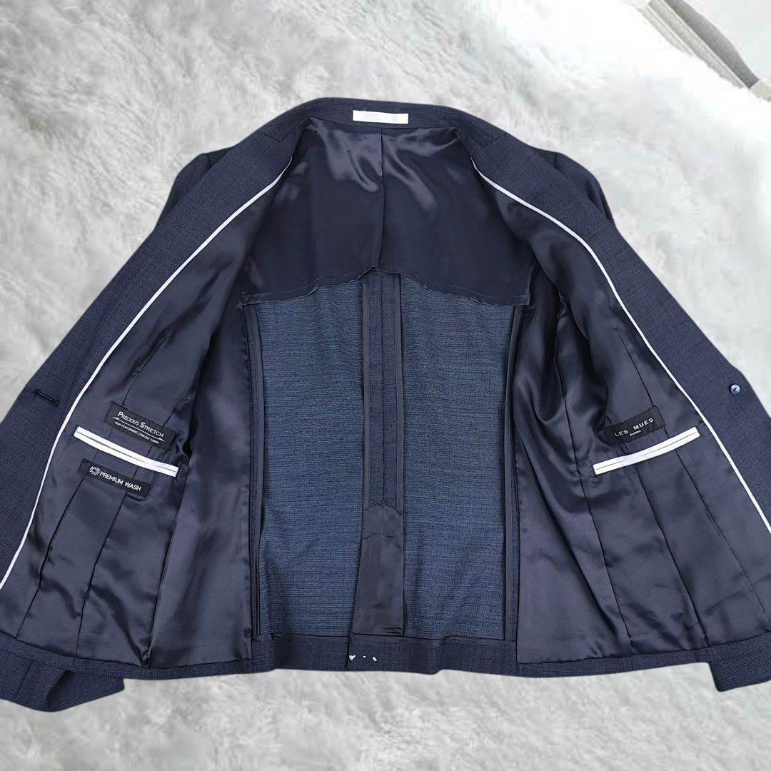 新品タグ付き✨レミュー　スーツ　M ダークネイビー　ストレッチ　ウォッシャブル