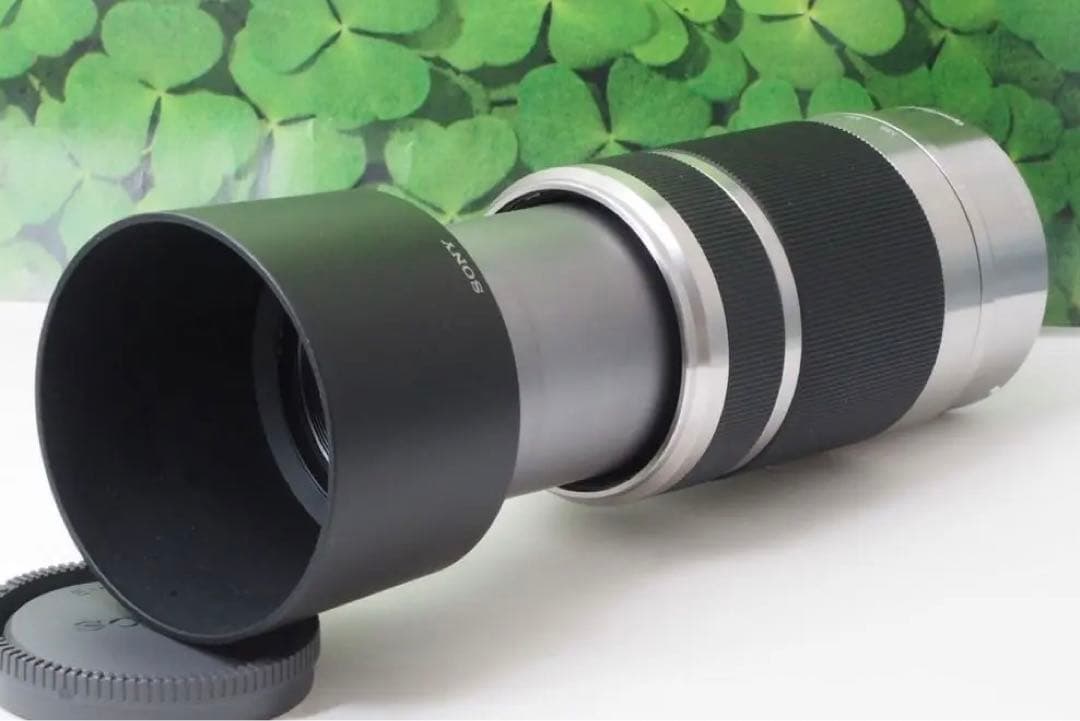 【美品】ソニー⭐️E 55-210mm F4.5-6.3OSS望遠レンズシルバー