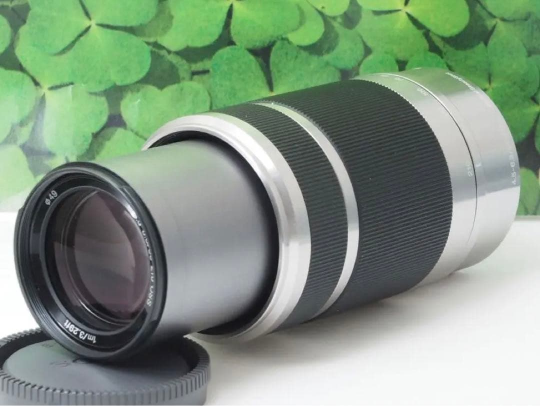 【美品】ソニー⭐️E 55-210mm F4.5-6.3OSS望遠レンズシルバー