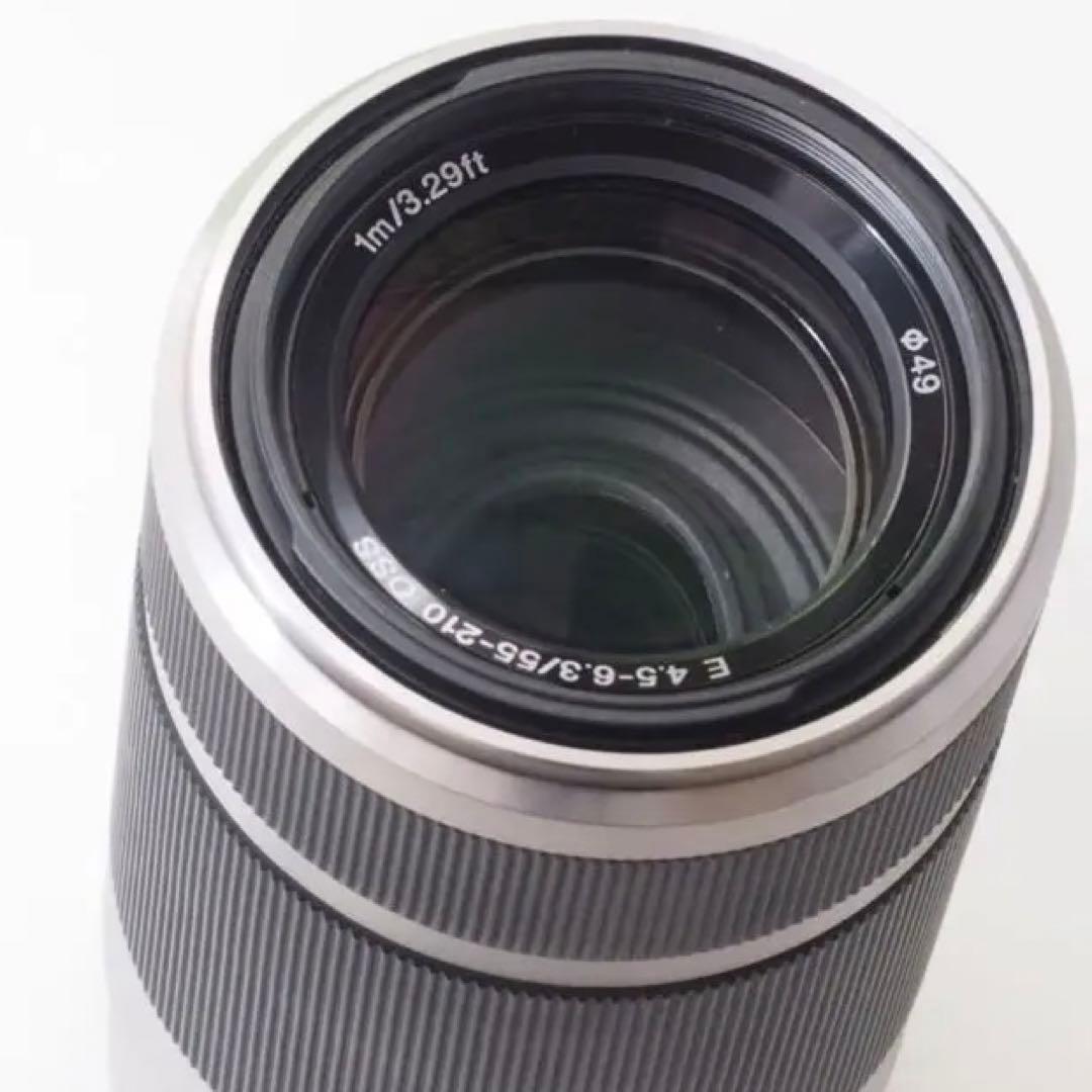 【美品】ソニー⭐️E 55-210mm F4.5-6.3OSS望遠レンズシルバー