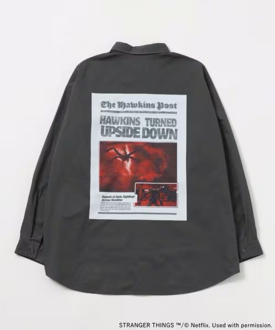 ニコアンド　ストレンジャーシングス　コラボグラフィックシャツ　Lサイズ