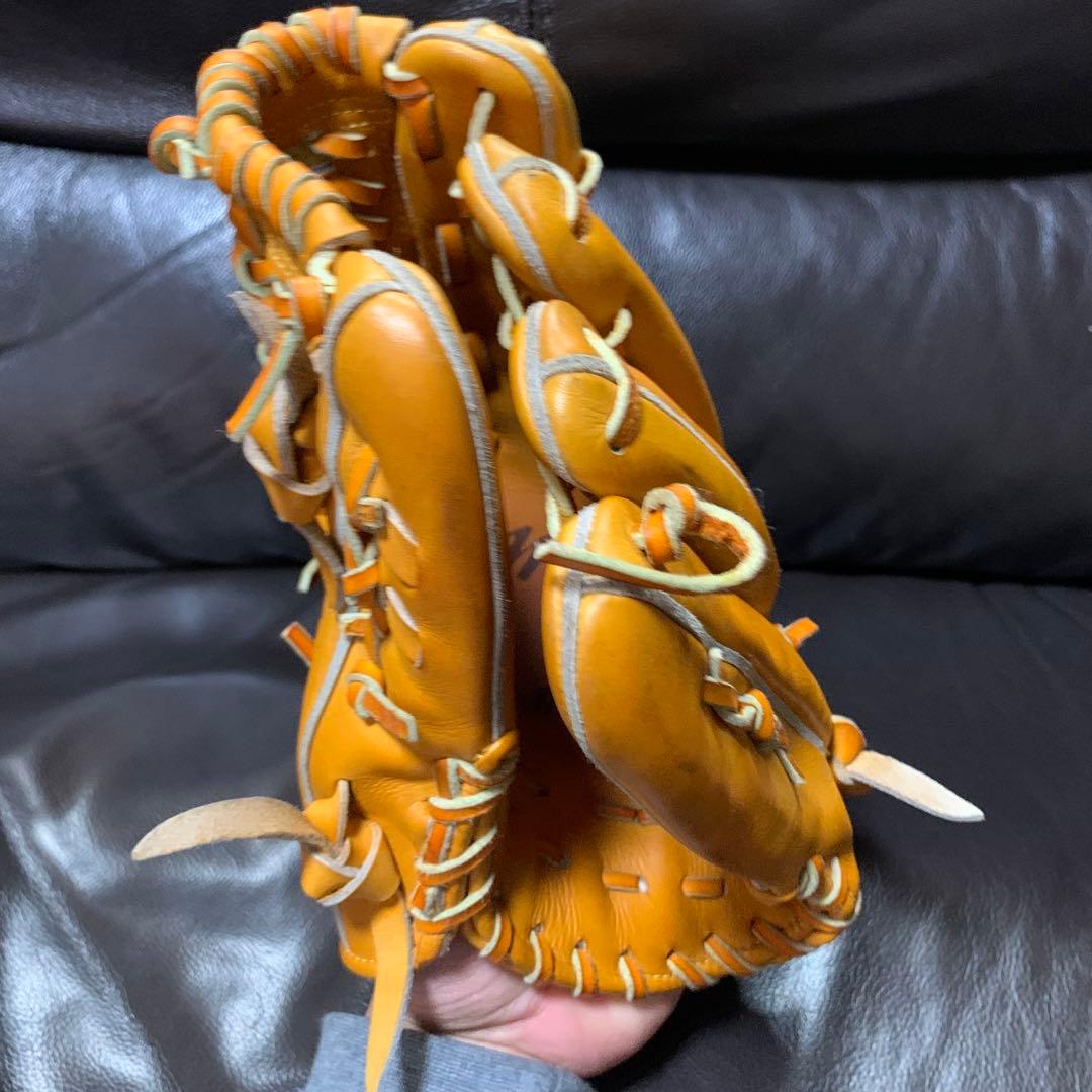 Mizuno Pro 硬式内野手用グローブ オレンジ