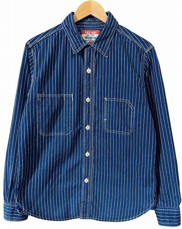 希少 XL UES ウエス RAIL WAY ウォバッシュ 長袖 ワーク シャツ