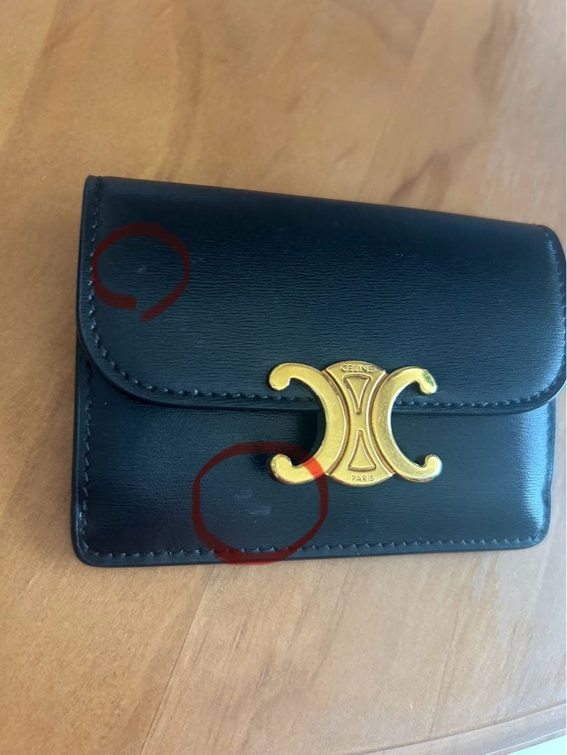 CELINE ブラック レザー 名刺入れ