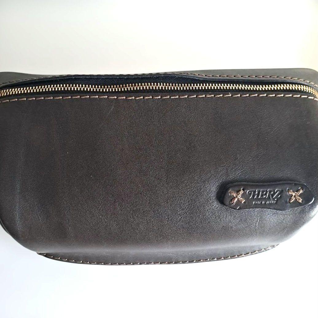 【限定色】デニムブルー　HERZ　立体マチ・ボディバッグ　F-5　ウエストバッグ