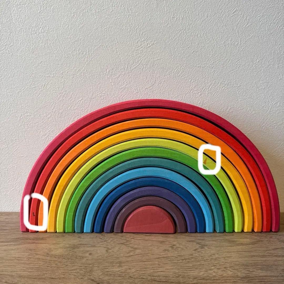 木製虹型知育玩具 積み木