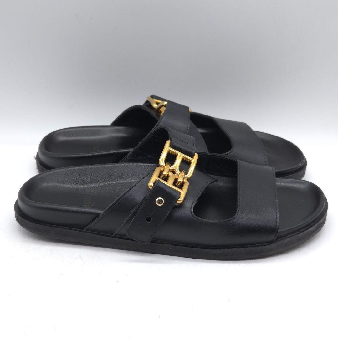 BALLY EMMA FLAT バリー レザー ダブルストラップ サンダル